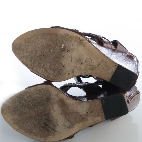 Alexander Wang Patent leather Kasia Wedge Sandals - Picture 5 of 10